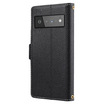 As caixas do telefone do pixel de Tpu Google cobrem Flip Stand Leather Scratchproof