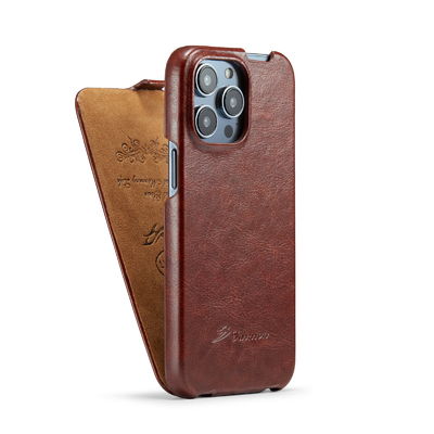 Exemplo magnético de couro genuíno luxuoso excelente do OEM Iphone 14 das caixas do telefone