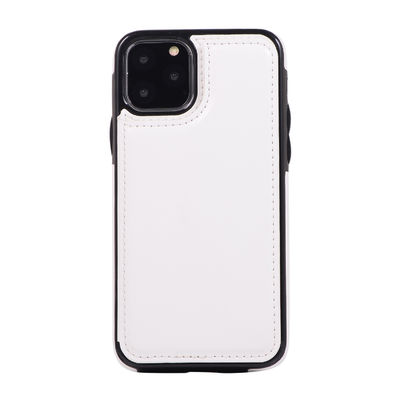 Tampa inofensiva do iPhone 11 da caixa de couro à prova de choque da carteira do telefone celular do plutônio