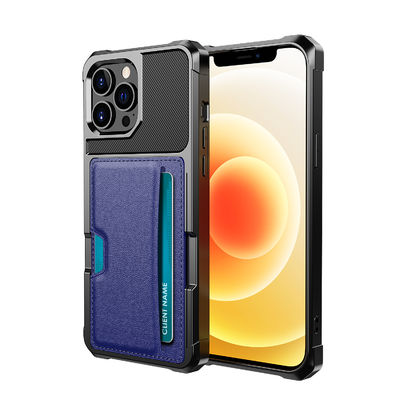 Titular do cartão magnético excelente para o couro 13 imaculável de Iphone 12