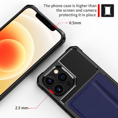 Titular do cartão magnético excelente para o couro 13 imaculável de Iphone 12