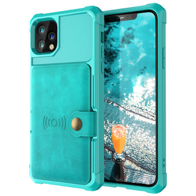 Da caixa de couro da carteira do telefone do OEM titular do cartão à prova de choque de Magsafing para Iphone 14