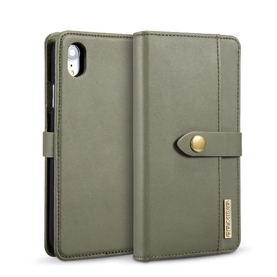 Estilo moderno inofensivo de couro genuíno luxuoso da caixa da carteira do ODM Iphone