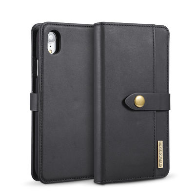 Estilo moderno inofensivo de couro genuíno luxuoso da caixa da carteira do ODM Iphone