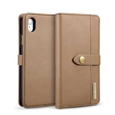 Estilo moderno inofensivo de couro genuíno luxuoso da caixa da carteira do ODM Iphone