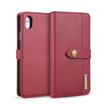 Estilo moderno inofensivo de couro genuíno luxuoso da caixa da carteira do ODM Iphone