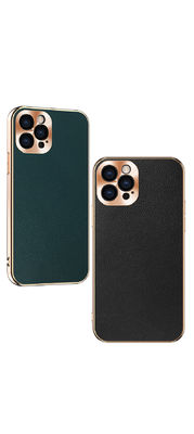 Caixa de couro luxuosa de couro genuína da carteira de Iphone das caixas do telefone