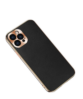 Caixa de couro luxuosa de couro genuína da carteira de Iphone das caixas do telefone