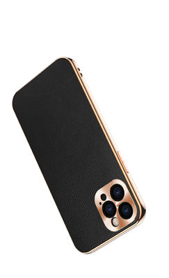 Caixa de couro luxuosa de couro genuína da carteira de Iphone das caixas do telefone