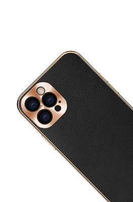 Caixa de couro luxuosa de couro genuína da carteira de Iphone das caixas do telefone
