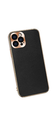 Caixa de couro luxuosa de couro genuína da carteira de Iphone das caixas do telefone