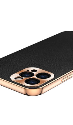 Caixa de couro luxuosa de couro genuína da carteira de Iphone das caixas do telefone