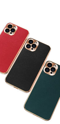 Caixa de couro luxuosa de couro genuína da carteira de Iphone das caixas do telefone