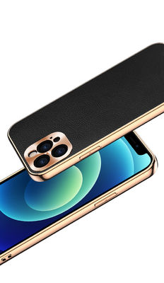 Caixa de couro luxuosa de couro genuína da carteira de Iphone das caixas do telefone