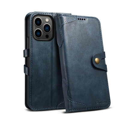 Prêmio original de couro genuíno luxuoso dos casos do telefone celular das caixas do telefone