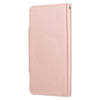 Genuíno luxuoso de couro do plutônio dos casos protetores de Iphone da carteira do OEM/ODM