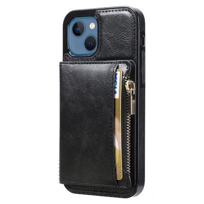 Caixa de couro destacável do telefone do bolso de cartão magnético para a galáxia S22 S23 ultra