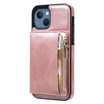 Caixa de couro destacável do telefone do bolso de cartão magnético para a galáxia S22 S23 ultra