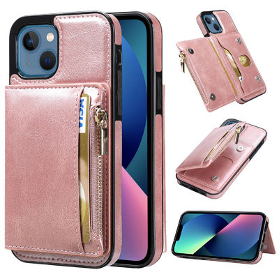 Caixa de couro destacável do telefone do bolso de cartão magnético para a galáxia S22 S23 ultra