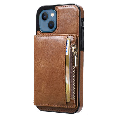Caixa de couro destacável do telefone do bolso de cartão magnético para a galáxia S22 S23 ultra