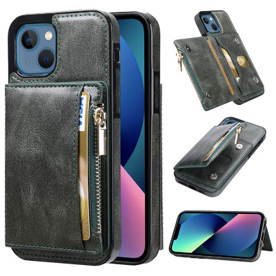 Caixa de couro destacável do telefone do bolso de cartão magnético para a galáxia S22 S23 ultra