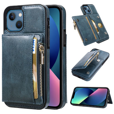 Caixa de couro destacável do telefone do bolso de cartão magnético para a galáxia S22 S23 ultra