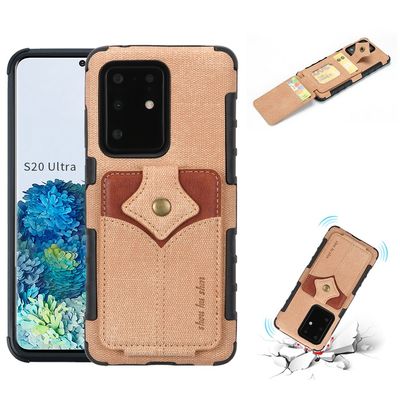 Caixa de couro multifuncional do telefone dos exemplos protetores genuínos luxuosos de Samsung