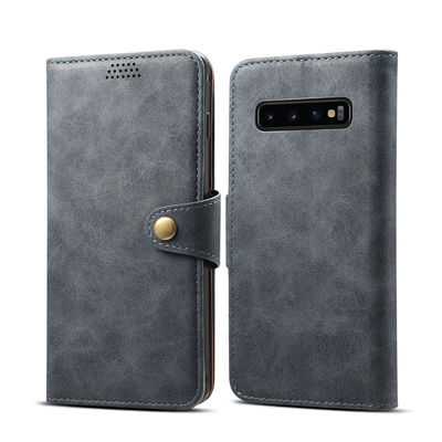 Genuíno luxuoso Scratchproof dos exemplos protetores de couro sem emenda de Samsung
