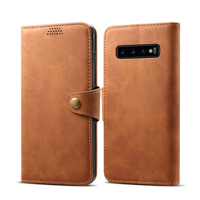 Genuíno luxuoso Scratchproof dos exemplos protetores de couro sem emenda de Samsung