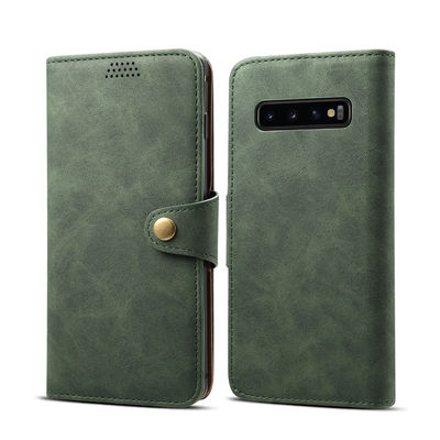 Genuíno luxuoso Scratchproof dos exemplos protetores de couro sem emenda de Samsung