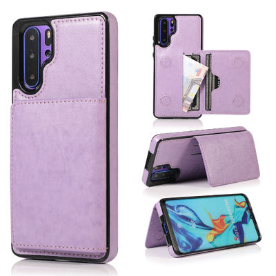 O telefone à prova de choque de couro encaixota a caixa imaculável do telefone da tampa traseira de TPU