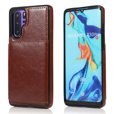 O telefone à prova de choque de couro encaixota a caixa imaculável do telefone da tampa traseira de TPU