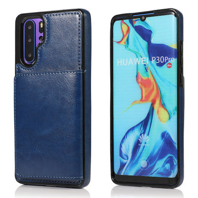 O telefone à prova de choque de couro encaixota a caixa imaculável do telefone da tampa traseira de TPU