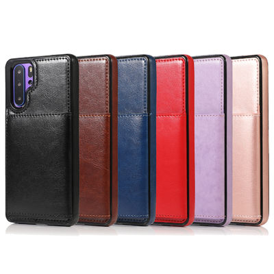 O telefone à prova de choque de couro encaixota a caixa imaculável do telefone da tampa traseira de TPU