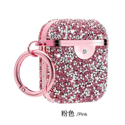 Diamante à prova de choque de Bling do cristal de rocha do caso do armazenamento do fones de ouvido/fone de ouvido