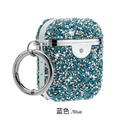 Diamante à prova de choque do caso do armazenamento de Earbud do cristal de rocha da tampa da caixa do fones de ouvido