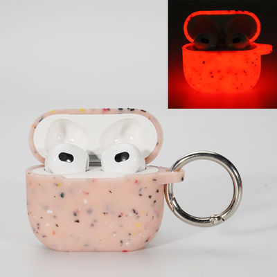 Caixa luminosa Airpods do silicone da tampa inofensiva da caixa do fones de ouvido pro