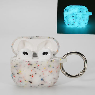 Caixa luminosa Airpods do silicone da tampa inofensiva da caixa do fones de ouvido pro