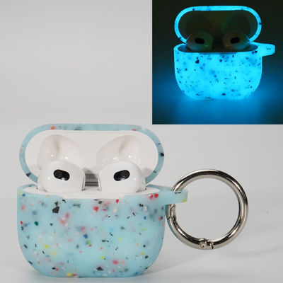Caixa luminosa Airpods do silicone da tampa inofensiva da caixa do fones de ouvido pro