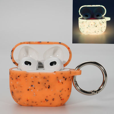 Caixa luminosa Airpods do silicone da tampa inofensiva da caixa do fones de ouvido pro