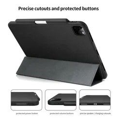 ângulo de couro do plutônio de 12,9 casos protetores à prova de choque de Ipad da polegada multi