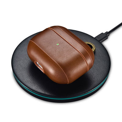 Couro imaculável do exemplo da geração de Airpods 3 da tampa da caixa do fones de ouvido do ODM