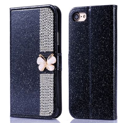 Flash Powder Electroplated Diamond Inlay Phone Case Para Iphone Xr Xs 11 12 13 14 Pro Max Celular Cover