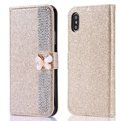 Flash Powder Electroplated Diamond Inlay Phone Case Para Iphone Xr Xs 11 12 13 14 Pro Max Celular Cover