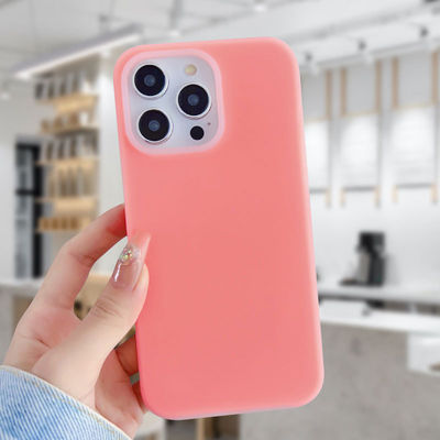 Simples Ins Jelly Liquid Silicone Phone Case Para Apple 14 Promax iPhone 15 Pacote Completo